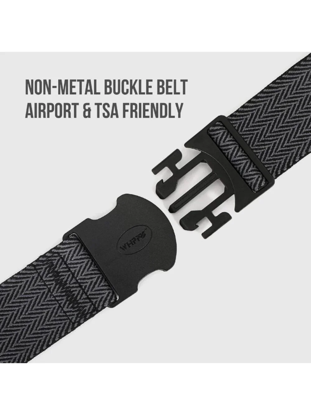 Unisex Elastic Stretch Adventure Web Belt - Adjustable Non-Metal Buckle for